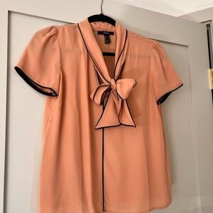 Forever 21 Apricot Blouse with Black Trim